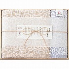 今治謹製　紋織タオル　バス・ウォッシュタオルセット（木箱入）　ブルー