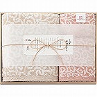 今治謹製　紋織タオル　バス・フェイス・ウォッシュタオルセット（木箱入）　ピンク