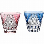 ＫＡＧＡＭＩ　江戸切子　ペア冷酒杯「富士」