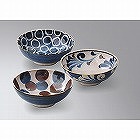 筆青　めん丼３客揃