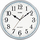 カシオ　電波掛時計　シルバー／ブルー
