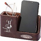 スヌーピー　スマホ＆メガネスタンド　ブラウン