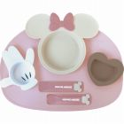 アイコンランチプレート　ミニーマウス×ピンクベージュ