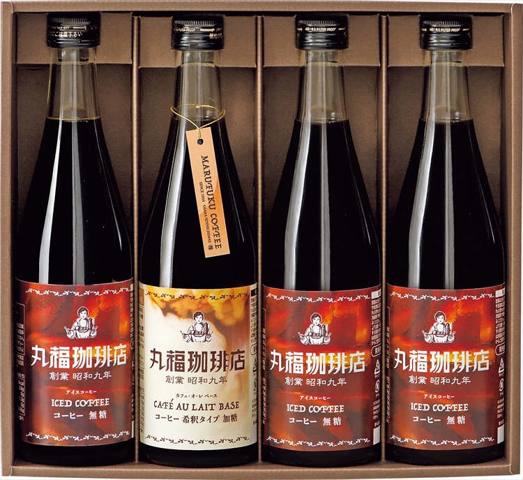 丸福珈琲店　アイスコーヒーセット　４本　☆