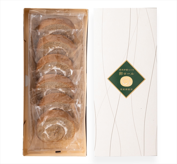 信州伊那　つぐや　国産たまごを使ったたまごロールケーキ　コーヒー　☆