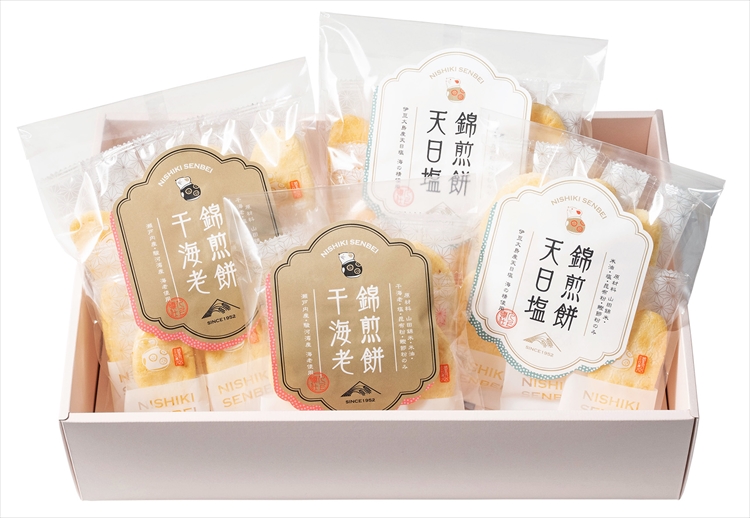ＮＩＳＨＩＫＩ　ＳＥＮＢＥＩ　自然な素材でつくった錦煎餅　３４枚　☆