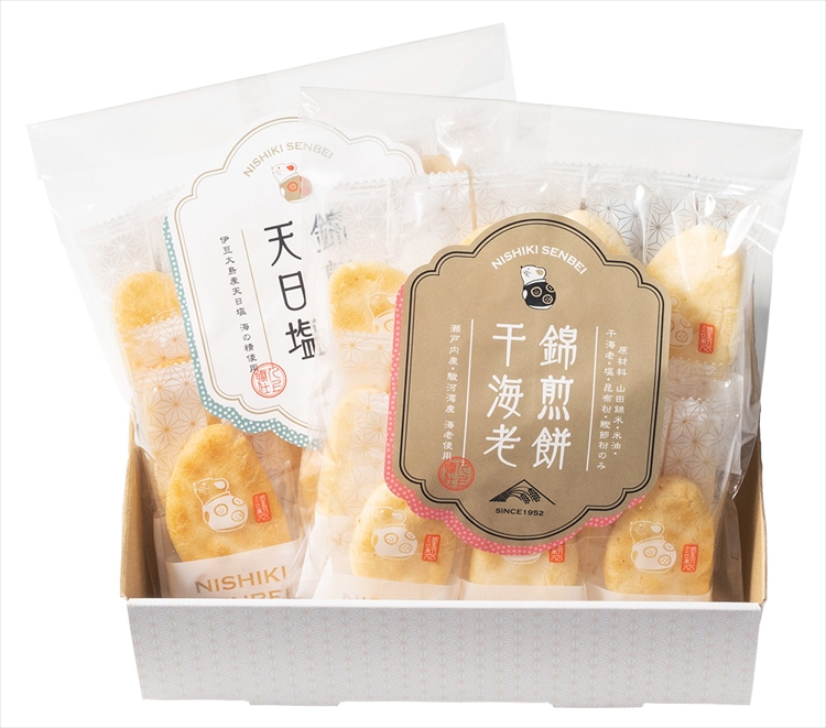 ＮＩＳＨＩＫＩ　ＳＥＮＢＥＩ　自然な素材でつくった錦煎餅　２２枚　☆