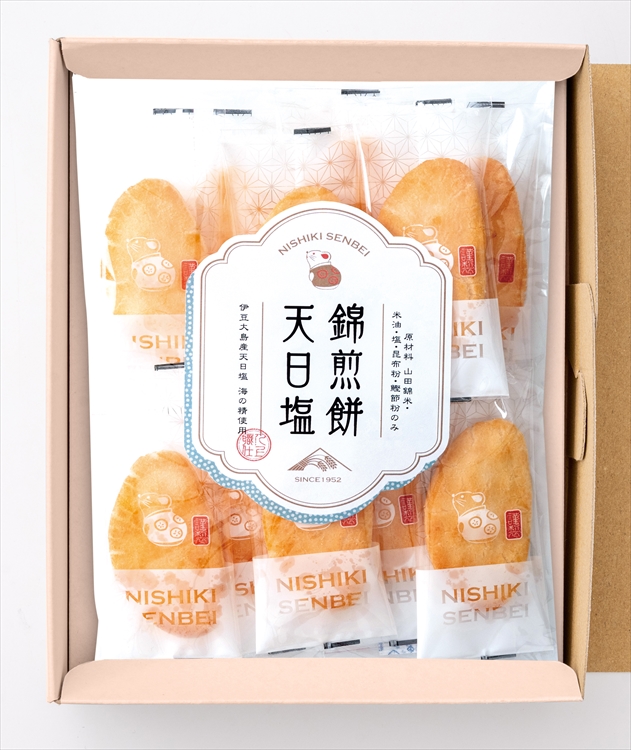 ＮＩＳＨＩＫＩ　ＳＥＮＢＥＩ　自然な素材でつくった錦煎餅　天日塩　１１枚　☆
