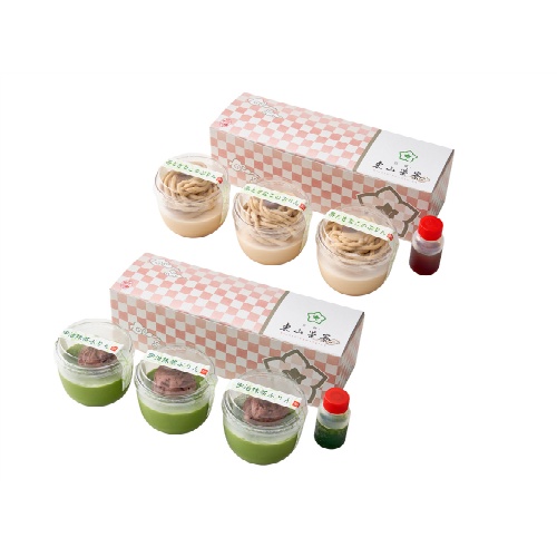 東山茶寮　宇治抹茶プリン＆栗のきな粉プリン　☆