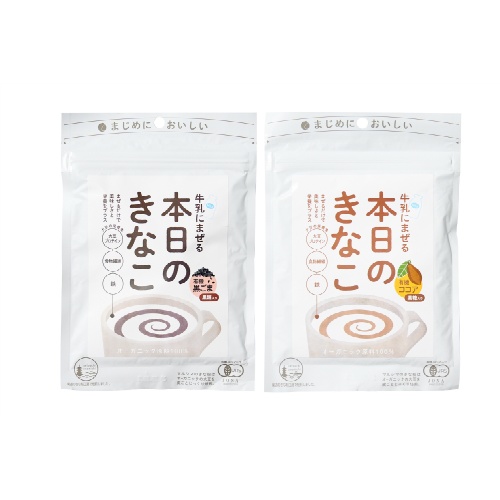 牛乳にまぜる本日のきなこ　☆