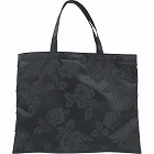 福井県産ジャガード　ローズエレガンス手さげ　　ブラック