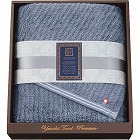 極ふわ　やさしいたおる　クラシックライン　ロングバスタオル　ブルー