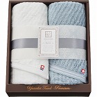 極ふわ　やさしいたおる　ベーシックライン　フェイスタオル２枚セット　ライトブルー