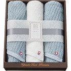 極ふわ　やさしいたおる　ベーシックライン　フェイスタオル３枚セット　ライトブルー