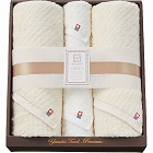 極ふわ　やさしいたおる　ベーシックライン　ロングバス・フェイスタオルセット　ベージュ