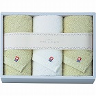 やさしいたおる　フェイスタオル３枚セット　グリーン