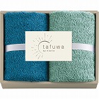 ｔａｆｕｗａ　ウォッシュタオル２枚セット　ブルー