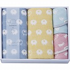 ふわら　六重織フェイスタオル・タオルハンカチセット　イエロー