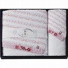 なごみね　バス・ウォッシュタオルセット　ピンク