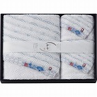 なごみね　バス・フェイス・ウォッシュタオルセット　ブルー