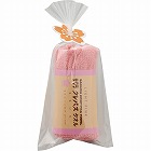 クレパスタオル　タオルハンカチ　ピンク