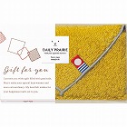 デイリープレーリー　リバーシブルタオルハンカチ　イエロー