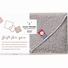 デイリープレーリー　リバーシブルタオルハンカチ　グレージュ