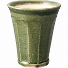 信楽焼　泡うまビアカップ　グリーン