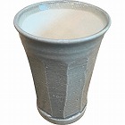 信楽焼　泡うまビアカップ　グレー