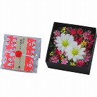 ほんの気持ちシリーズ　ＢＯＸフラワー（ハンカチ・紅茶付）　はなやか