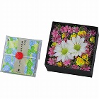 ほんの気持ちシリーズ　ＢＯＸフラワー（ハンカチ・紅茶付）　はんなり