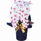 アーティフィシャルフラワー　大輪　３本立ち胡蝶蘭　ホワイトビューティー