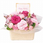 バースデーフラワー（生花アレンジ）（お名入れ）　エレガントラベンダー