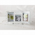 ジュエリーチャーム　ガラスフォトフレーム　３窓