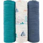 スワドルデザインズ　モスリンブランケット３枚セット　マウンテン＆ツリー