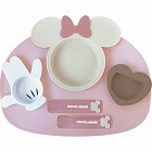 アイコンランチプレート　ミニーマウス×ピンクベージュ