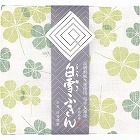 白雪友禅ふきん　クローバー若葉