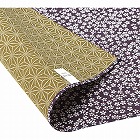 綿両面小紋ふろしき　大判　紫／利休