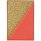 二巾一越織両面柄ふろしき　朱／利休　サメ小紋／小桜