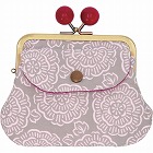 くろちく　ふくれ織り　親子がま口　撫子色