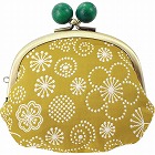 くろちく　ふくれ織り　小銭入　金色