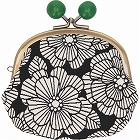 くろちく　ふくれ織り　小銭入　漆黒