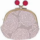 くろちく　ふくれ織り　小銭入　撫子色