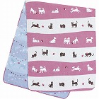 くろちく　両面ガーゼてぬぐい　犬と猫