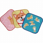 おしゃれミニタオル３枚セット　しば犬