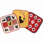 おしゃれミニタオル３枚セット　モダン猫
