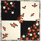 ちりめん風呂敷　椿