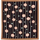 ちりめん風呂敷　梅黒