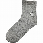 ムーミン　ゴムユッタリソックス　ムーミン刺繍　グレー