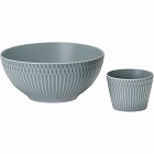 小田陶器　さざなみ　爽麺セット　ブルーグレー
